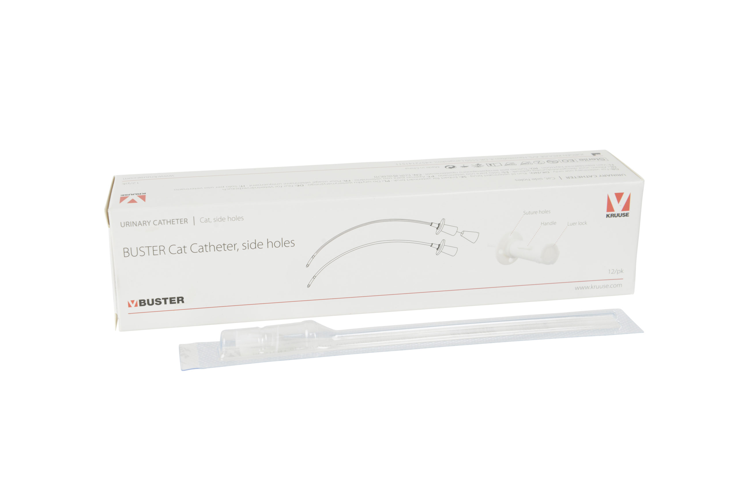 BUSTER sterile cat catheter 1.0 x 130 mm, 3 Fr., 12/pk 