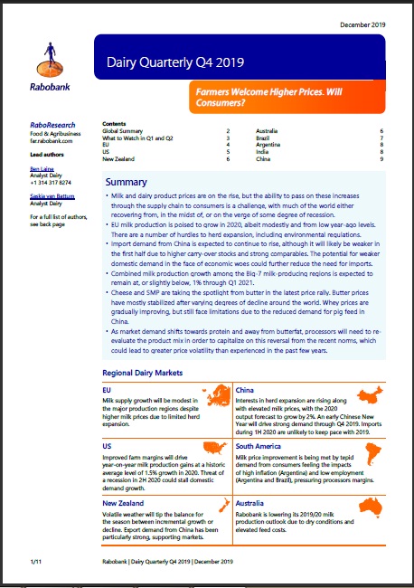 Rabo Bank Dairy Quarterly Q4 2019